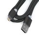 USB кабель, USB тип-A, micro-USB тип-B, Lightning, 100 см, чорний, 2 in 1 Прев'ю 1
