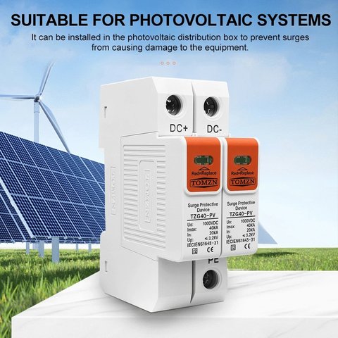 Устройства защиты от импульсных перенапряжений TOMZN TZG40-PV, 2P, 600 В, PV Превью 1