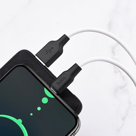 USB кабель Hoco X21 Plus, USB тип-C, USB тип-A, 100 см, 3 A, белый, силиконовый, #6831474711915 Превью 1
