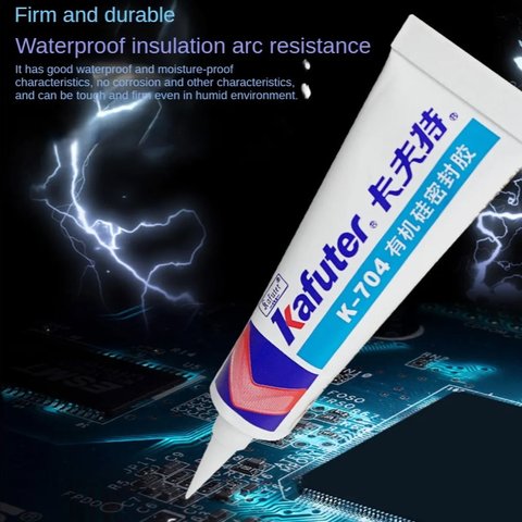Adhesivos sellador Kafuter K-704B, 45 g, negro, semiespeso Vista previa  2