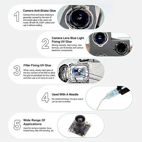 Клей RELIFE RL-035F , для ремонта камеры, 3 мл, Anti-shake Превью 6