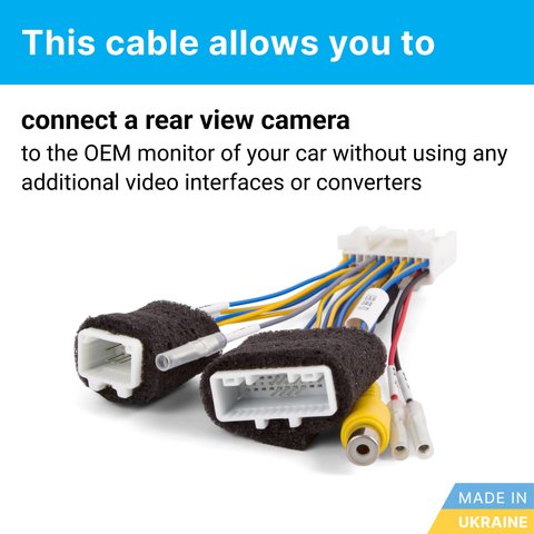 Cable para conectar la cámara en automóviles Nissan con pantallas Connect de 1 / 2 / 3 generación (24036BG00A) Vista previa  1