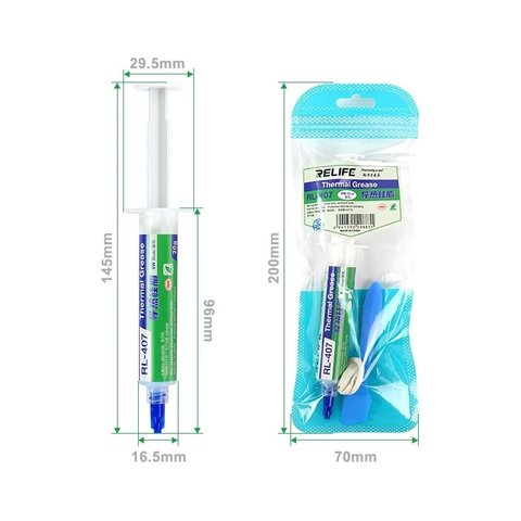 Thermal Compound RELIFE  RL-407 , (silicone, in a syringe, 20 ml, dark blue, 6 Вт/м*К) Preview 1