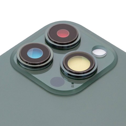 Задняя панель корпуса для iPhone 13 Pro Max, зеленая, со стеклом камеры, alpine Green, small hole Превью 1