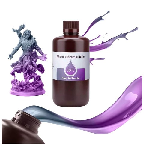 Фотополимерная смола для 3D-принтера ELEGOO Grey to Purple, 1 кг Превью 6
