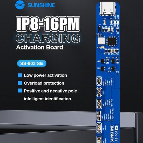 Тест-кабель питания c платой запуска батареи Sunshine SS-903 SE для Apple iPhone 11, iPhone 11 Pro, iPhone 11 Pro Max, iPhone 12, iPhone 12 mini, iPhone 12 Pro, iPhone 12 Pro Max, iPhone 13, iPhone 13 mini, iPhone 13 Pro, iPhone 13 Pro Max, iPhone 14, iPhone 14 Plus, iPhone 14 Pro, iPhone 14 Pro Max, iPhone 15, iPhone 15 Plus, iPhone 15 Pro, iPhone 15 Pro Max, iPhone 16, iPhone 16 Plus, iPhone 16 Pro, iPhone 16 Pro Max, iPhone 8, iPhone 8 Plus, iPhone SE, iPhone SE 2020, iPhone X, iPhone XR, iPhone XS, iPhone XS Max Превью 2