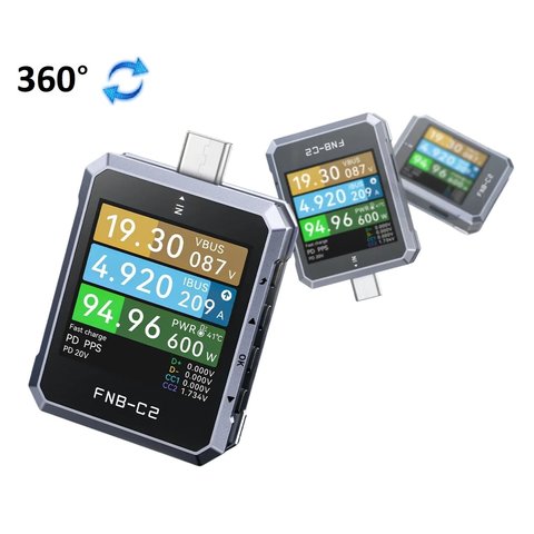 USB-тестер FNIRSI FNB-C2 Превью 4