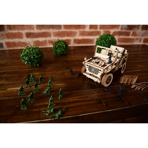 Дерев'яний механічний 3D-пазл Wooden.City Автомобіль 4х4 Прев'ю 8